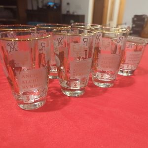Mid-Century Libbey Ancient Alchemy Glasses